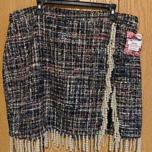 NWT Tweed Pearl Luxury Skirt by Jolie Paris